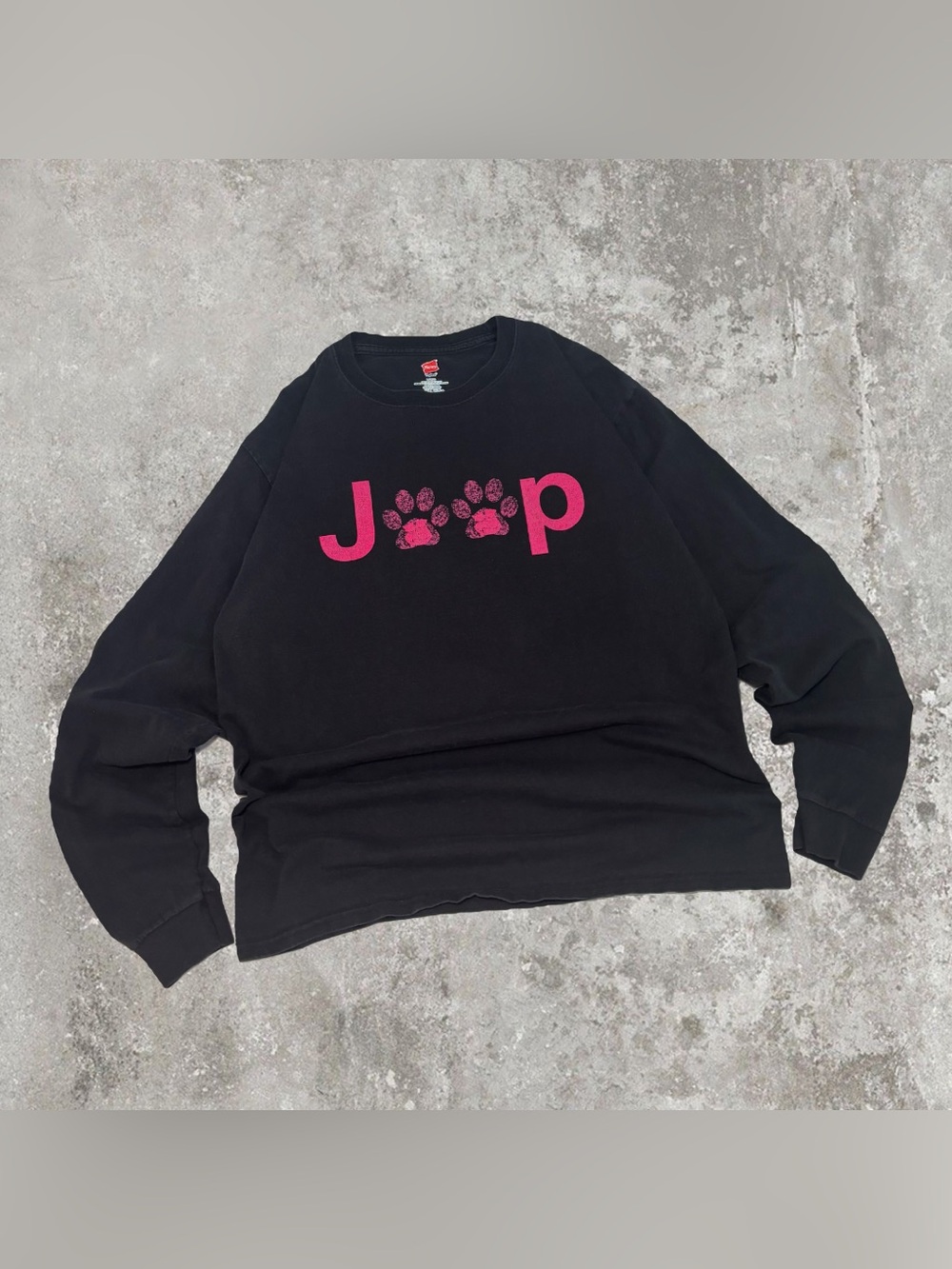 Jeep Paw Print Pink & Black Long Sleeve Tee